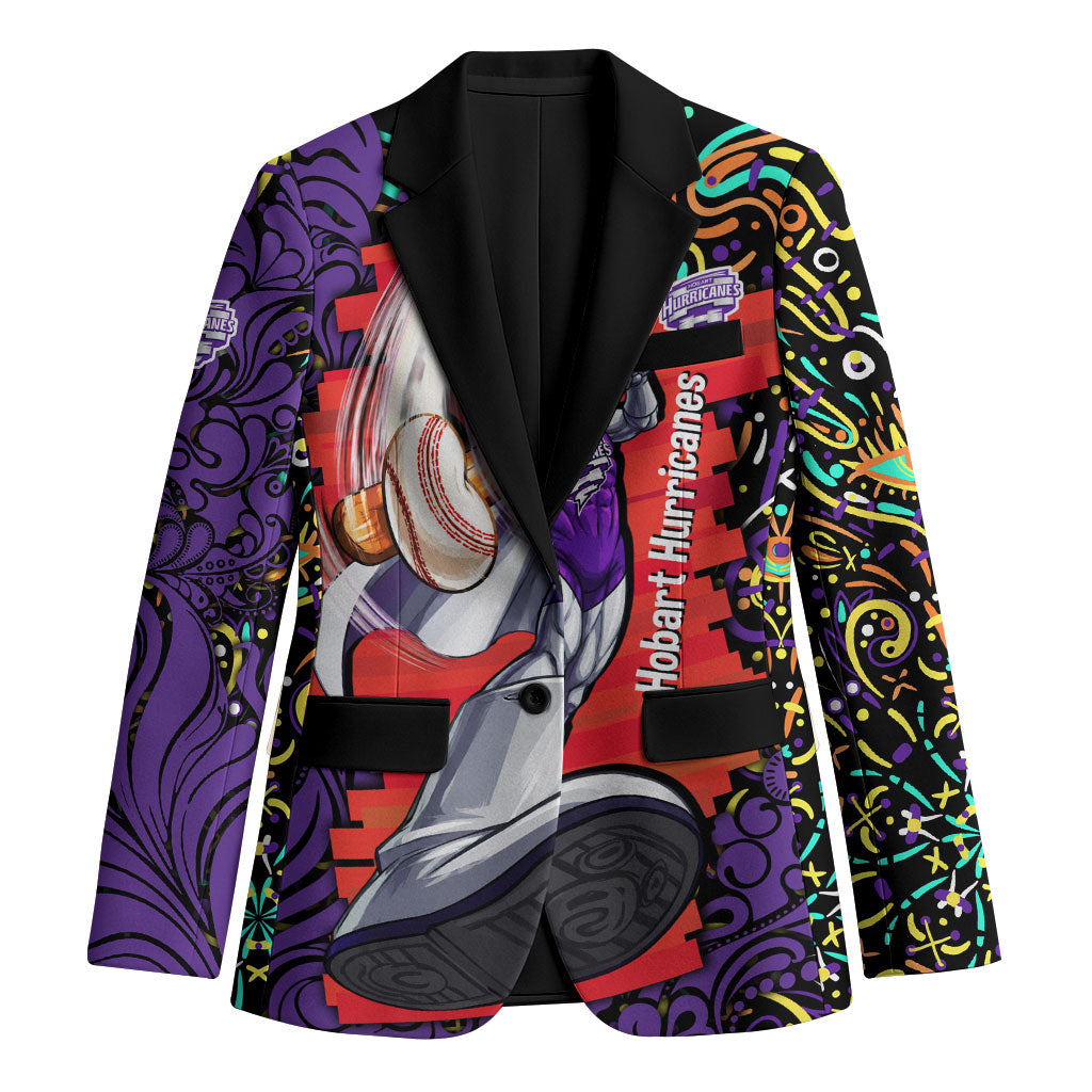 Personalized Hobart Hurricanes Cricket Blazer Hippie Psychedelic Pattern Vibrant Mandala Art Style