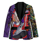 Personalized Hobart Hurricanes Cricket Blazer Hippie Psychedelic Pattern Vibrant Mandala Art Style