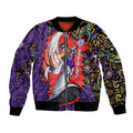 Personalized Hobart Hurricanes Cricket Bomber Jacket Hippie Psychedelic Pattern Vibrant Mandala Art Style