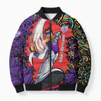 Personalized Hobart Hurricanes Cricket Bomber Puffer Jacket Hippie Psychedelic Pattern Vibrant Mandala Art Style