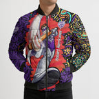 Personalized Hobart Hurricanes Cricket Bomber Puffer Jacket Hippie Psychedelic Pattern Vibrant Mandala Art Style
