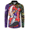 Personalized Hobart Hurricanes Cricket Button Sweatshirt Hippie Psychedelic Pattern Vibrant Mandala Art Style