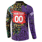 Personalized Hobart Hurricanes Cricket Button Sweatshirt Hippie Psychedelic Pattern Vibrant Mandala Art Style