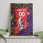 Personalized Hobart Hurricanes Cricket Canvas Wall Art Hippie Psychedelic Pattern Vibrant Mandala Art Style