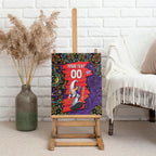 Personalized Hobart Hurricanes Cricket Canvas Wall Art Hippie Psychedelic Pattern Vibrant Mandala Art Style