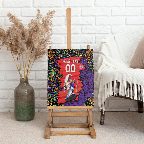 Personalized Hobart Hurricanes Cricket Canvas Wall Art Hippie Psychedelic Pattern Vibrant Mandala Art Style