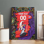 Personalized Hobart Hurricanes Cricket Canvas Wall Art Hippie Psychedelic Pattern Vibrant Mandala Art Style
