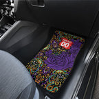 Personalized Hobart Hurricanes Cricket Car Mats Hippie Psychedelic Pattern Vibrant Mandala Art Style