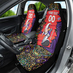 Personalized Hobart Hurricanes Cricket Car Seat Cover Hippie Psychedelic Pattern Vibrant Mandala Art Style