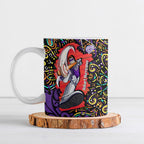 Personalized Hobart Hurricanes Cricket Ceramic Mug Hippie Psychedelic Pattern Vibrant Mandala Art Style