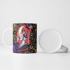 Personalized Hobart Hurricanes Cricket Ceramic Mug Hippie Psychedelic Pattern Vibrant Mandala Art Style