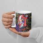 Personalized Hobart Hurricanes Cricket Ceramic Mug Hippie Psychedelic Pattern Vibrant Mandala Art Style