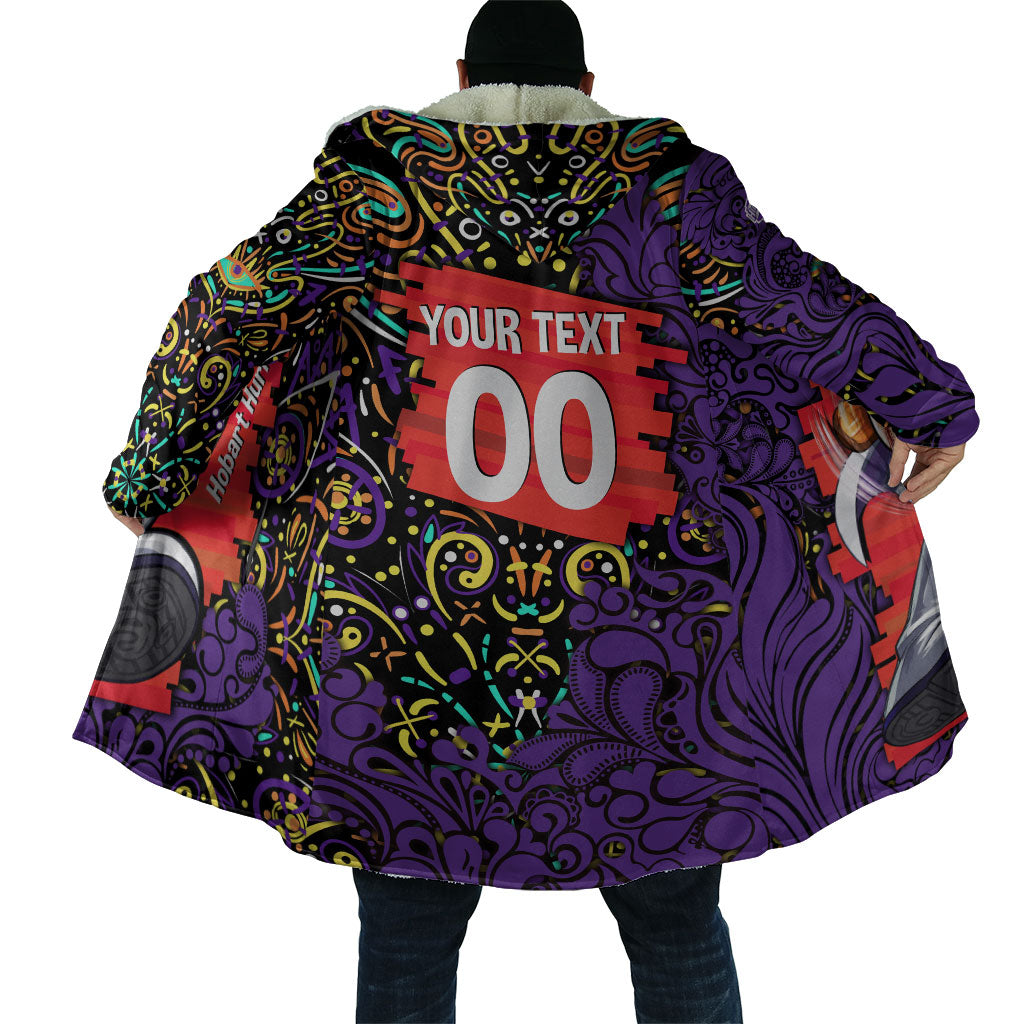 Personalized Hobart Hurricanes Cricket Cloak Hippie Psychedelic Pattern Vibrant Mandala Art Style