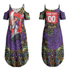 Personalized Hobart Hurricanes Cricket Couples Matching Summer Maxi Dress and Hawaiian Shirt Hippie Psychedelic Pattern Vibrant Mandala Art Style