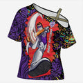 Personalized Hobart Hurricanes Cricket Cross Shoulder Shirt Hippie Psychedelic Pattern Vibrant Mandala Art Style
