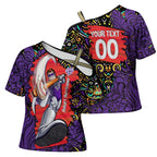Personalized Hobart Hurricanes Cricket Cross Shoulder Shirt Hippie Psychedelic Pattern Vibrant Mandala Art Style