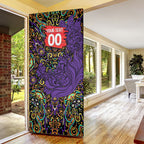 Personalized Hobart Hurricanes Cricket Door Cover Hippie Psychedelic Pattern Vibrant Mandala Art Style