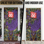 Personalized Hobart Hurricanes Cricket Door Cover Hippie Psychedelic Pattern Vibrant Mandala Art Style