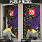 Personalized Hobart Hurricanes Cricket Door Cover Hippie Psychedelic Pattern Vibrant Mandala Art Style