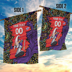 Personalized Hobart Hurricanes Cricket Garden Flag Hippie Psychedelic Pattern Vibrant Mandala Art Style