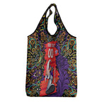 Personalized Hobart Hurricanes Cricket Grocery Bag Hippie Psychedelic Pattern Vibrant Mandala Art Style