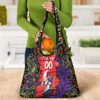 Personalized Hobart Hurricanes Cricket Grocery Bag Hippie Psychedelic Pattern Vibrant Mandala Art Style