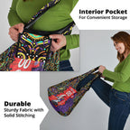 Personalized Hobart Hurricanes Cricket Grocery Bag Hippie Psychedelic Pattern Vibrant Mandala Art Style