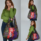 Personalized Hobart Hurricanes Cricket Grocery Bag Hippie Psychedelic Pattern Vibrant Mandala Art Style