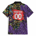 Personalized Hobart Hurricanes Cricket Hawaiian Shirt Hippie Psychedelic Pattern Vibrant Mandala Art Style
