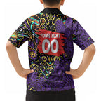 Personalized Hobart Hurricanes Cricket Hawaiian Shirt Hippie Psychedelic Pattern Vibrant Mandala Art Style