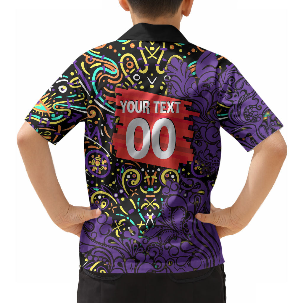 Personalized Hobart Hurricanes Cricket Hawaiian Shirt Hippie Psychedelic Pattern Vibrant Mandala Art Style