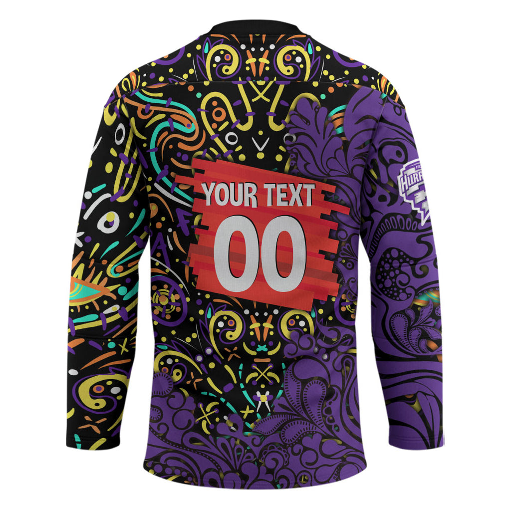 Personalized Hobart Hurricanes Cricket Hockey Jersey Hippie Psychedelic Pattern Vibrant Mandala Art Style