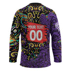 Personalized Hobart Hurricanes Cricket Hockey Jersey Hippie Psychedelic Pattern Vibrant Mandala Art Style