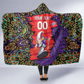 Personalized Hobart Hurricanes Cricket Hooded Blanket Hippie Psychedelic Pattern Vibrant Mandala Art Style