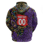 Personalized Hobart Hurricanes Cricket Hoodie Hippie Psychedelic Pattern Vibrant Mandala Art Style