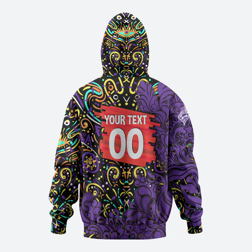 Personalized Hobart Hurricanes Cricket Hoodie Hippie Psychedelic Pattern Vibrant Mandala Art Style