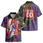 Personalized Hobart Hurricanes Cricket Kid Hawaiian Shirt Hippie Psychedelic Pattern Vibrant Mandala Art Style