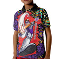 Personalized Hobart Hurricanes Cricket Kid Polo Shirt Hippie Psychedelic Pattern Vibrant Mandala Art Style
