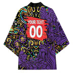 Personalized Hobart Hurricanes Cricket Kimono Hippie Psychedelic Pattern Vibrant Mandala Art Style