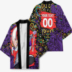 Personalized Hobart Hurricanes Cricket Kimono Hippie Psychedelic Pattern Vibrant Mandala Art Style