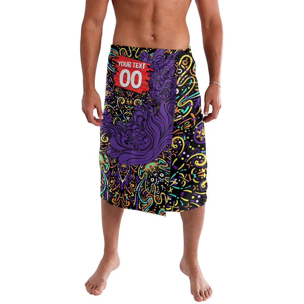 Personalized Hobart Hurricanes Cricket Lavalava Hippie Psychedelic Pattern Vibrant Mandala Art Style