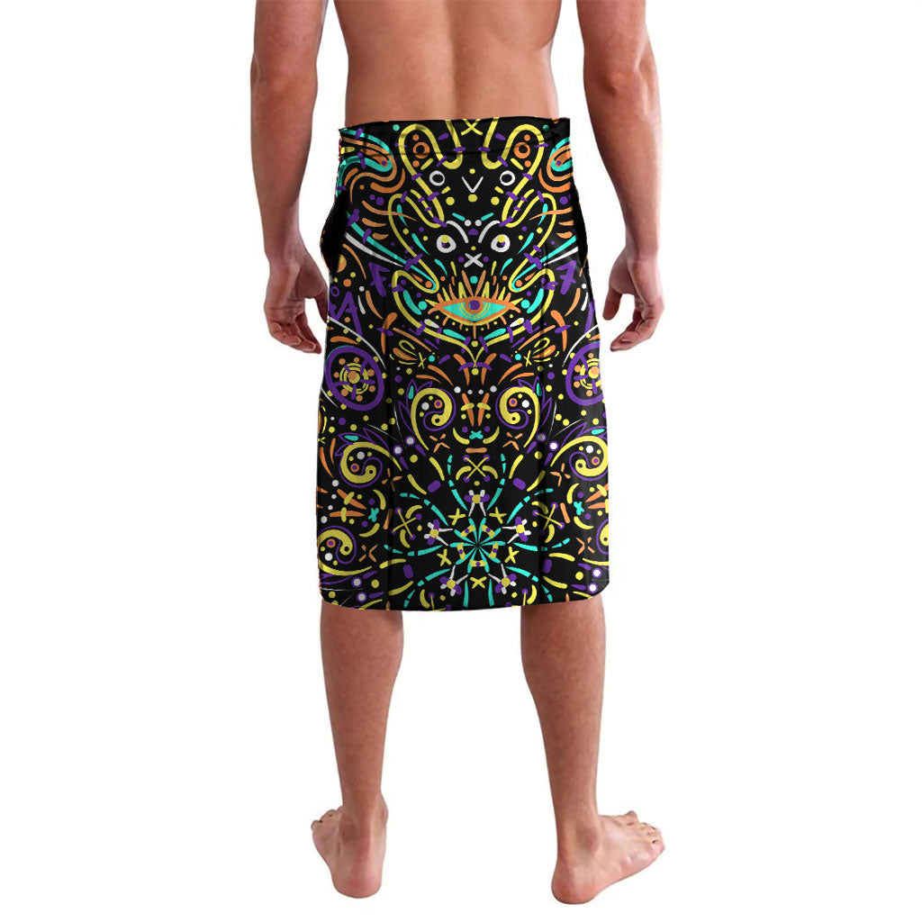 Personalized Hobart Hurricanes Cricket Lavalava Hippie Psychedelic Pattern Vibrant Mandala Art Style