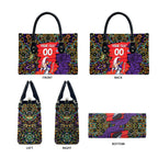 Personalized Hobart Hurricanes Cricket Leather Bag Hippie Psychedelic Pattern Vibrant Mandala Art Style