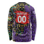 Personalized Hobart Hurricanes Cricket Long Sleeve Shirt Hippie Psychedelic Pattern Vibrant Mandala Art Style