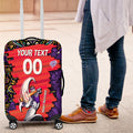 Personalized Hobart Hurricanes Cricket Luggage Cover Hippie Psychedelic Pattern Vibrant Mandala Art Style
