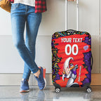Personalized Hobart Hurricanes Cricket Luggage Cover Hippie Psychedelic Pattern Vibrant Mandala Art Style