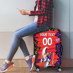 Personalized Hobart Hurricanes Cricket Luggage Cover Hippie Psychedelic Pattern Vibrant Mandala Art Style