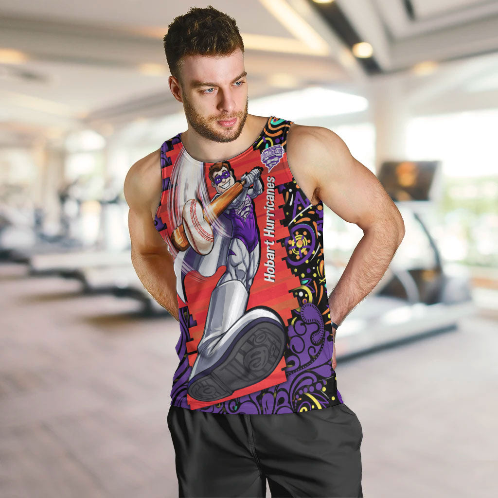 Personalized Hobart Hurricanes Cricket Men Tank Top Hippie Psychedelic Pattern Vibrant Mandala Art Style