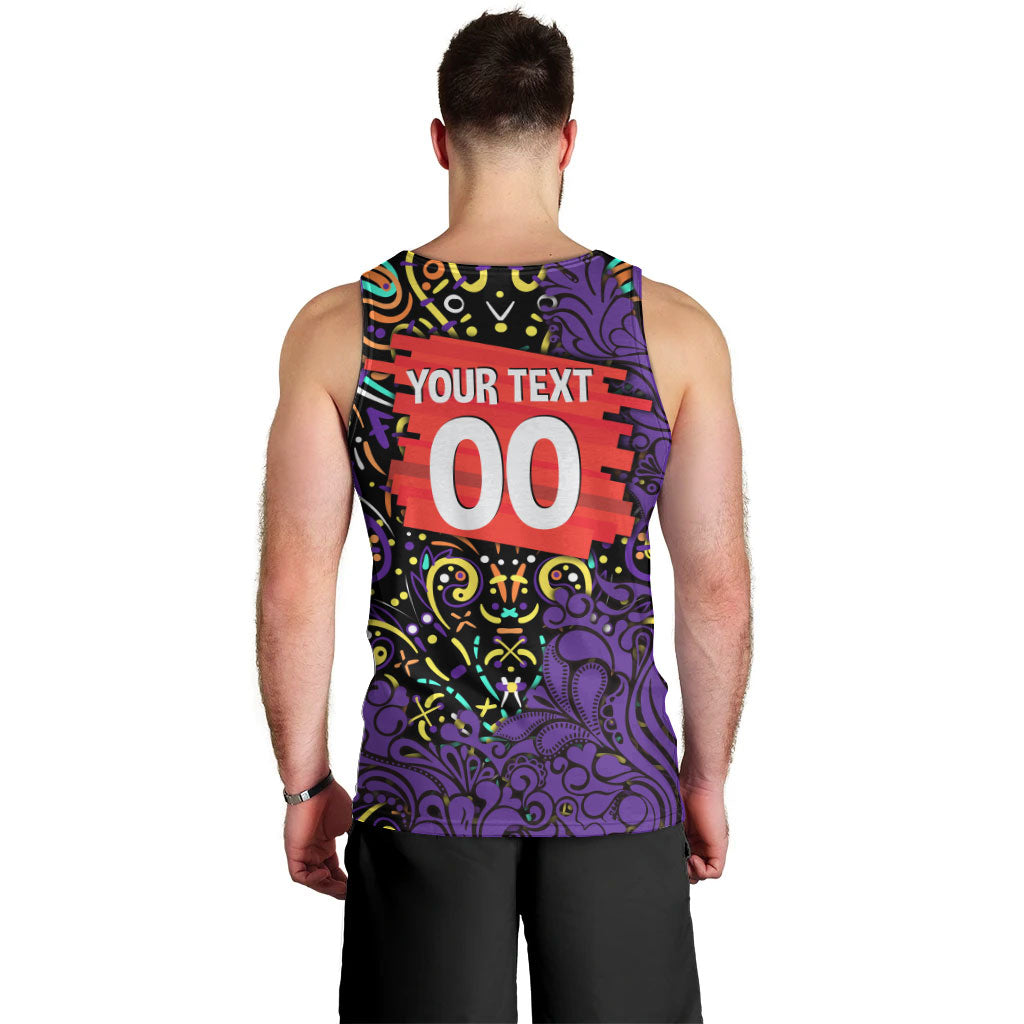 Personalized Hobart Hurricanes Cricket Men Tank Top Hippie Psychedelic Pattern Vibrant Mandala Art Style