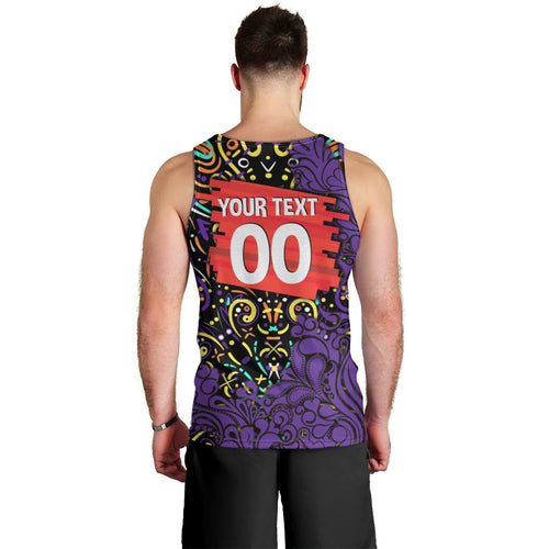 Personalized Hobart Hurricanes Cricket Men Tank Top Hippie Psychedelic Pattern Vibrant Mandala Art Style